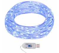 vidaXL Guirnalda de micro luces LED 8 funciones 40 m 400 LED azul