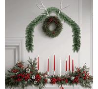 vidaXL Guirnalda de Navidad elegante 2 piezas 20 m PVC Verde