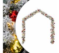 vidaXL Guirnalda de Navidad con bolas y luces LED PVC verde 20 m