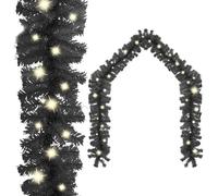 vidaXL Guirnalda de Navidad con luces LED negro 10 m