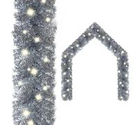 vidaXL Guirnalda de Navidad con luces LED plateado 20 m 20 m