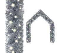 vidaXL Guirnalda de Navidad con luces LED plateado 20 m