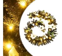 vidaXL Guirnalda de Navidad con luces LED PVC negro 2,7 m