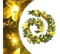 vidaXL Guirnalda de Navidad con luces LED PVC verde 2,7 m