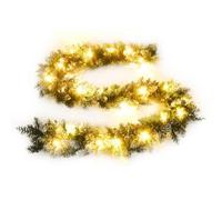 vidaXL Guirnalda de Navidad con luces LED PVC verde 2,7 m
