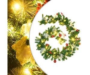 vidaXL Guirnalda de Navidad con luces LED PVC verde 2,7 m