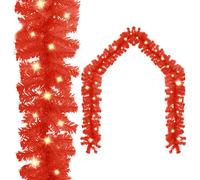 vidaXL Guirnalda de Navidad con luces LED rojo 20 m