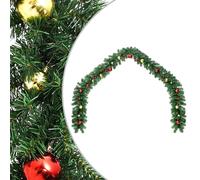 vidaXL Guirnalda de Navidad decorada con bolas 5 m