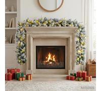 vidaXL Guirnalda de Navidad Verde y blanco 270 cm PVC y PE 50 LED