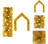 vidaXL: Guirnalda navideña con luces LED, 20 metros, color dorado. Decoración navideña