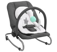 vidaXL Hamaca mecedora para bebés de acero gris antracita