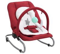 vidaXL Hamaca mecedora para bebés de acero rojo