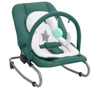 vidaXL Hamaca mecedora para bebés de acero verde