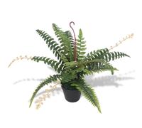 vidaXL Helecho artificial con macetero 50 cm verde