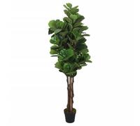 vidaXL Higuera artificial de hojas de violín 232 hojas verde 180 cm