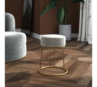 vidaXL Hocker redondo gris claro terciopelo