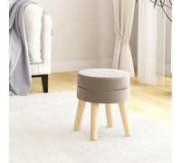 vidaXL Hocker redondo gris oscuro terciopelo