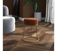 Vidaxl hocker redondo marrón terciopelo