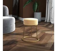 vidaXL Hocker redondo terciopelo albaricoque