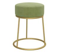 vidaXL Hocker redondo verde mostaza terciopelo