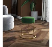 Vidaxl hocker redondo verde terciopelo