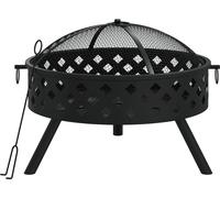 vidaXL: Hoguera con gancho para colgar, 58 cm, acero, tamaño XXL