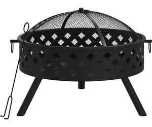 vidaXL: Hoguera con gancho para colgar, 58 cm, acero, tamaño XXL