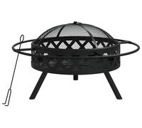 vidaXL: Hoguera con gancho para colgar, 70 cm, acero, tamaño XXL