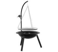 vidaXL: Hoguera con parrilla ajustable, diámetro 55,5 x 107,5 cm