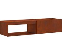vidaXL: Hoguera decorativa con aspecto oxidado, 160 x 45 x 35 cm, acero resistente a la intemperie
