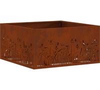 vidaXL: Hoguera decorativa con aspecto oxidado, 60 x 60 x 30 cm, acero resistente a la intemperie