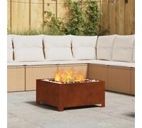 vidaXL Hoguera Marrón 60 x 60 x 30 cm Acero autopatinable