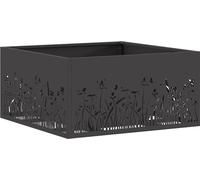 vidaXL – Hoguera negra, 60 x 60 x 30 cm, acero resistente a la intemperie