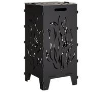 vidaXL Hoguera Negro 47 x 38 x 75 cm Acero