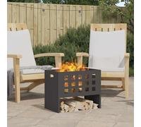 vidaXL Hoguera Negro 50 x 30 x 40 cm Acero, Hoguera Rectangular para el jardín y terraza, de Acero Moderno, portátil, Resistente al Clima y con ventilación