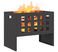 vidaXL Hoguera Negro 50 x 30 x 40 cm Acero, Hoguera Rectangular para el jardín y terraza, de Acero Moderno, portátil, Resistente al Clima y con ventilación