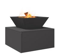 vidaXL Hoguera Negro 50 x 50 x 40 cm Acero