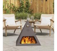 vidaXL Hoguera Negro 50 x 50 x 51 cm Acero