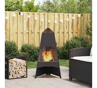 vidaXL Hoguera Negro 50 x 50 x 95 cm Acero