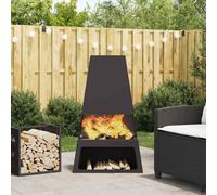 vidaXL Hoguera Negro 60 x 35 x 100 cm Acero
