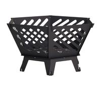 vidaXL Hoguera Negro 60 x 53 x 30 cm Acero