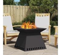vidaXL Hoguera Negro 60 x 60 x 50 cm Acero