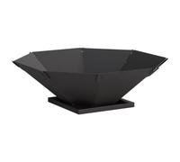 vidaXL Hoguera Negro 70,5 x 70,5 x 21,5 cm Acero