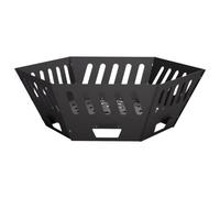 vidaXL Hoguera Negro 80 x 80 x 28 cm Acero