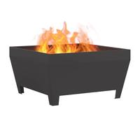 vidaXL Hoguera Negro 80 x 80 x 43 cm Acero, Cubierta para fogata Moderna, Ideal para jardín y terraza, protección a Prueba de Clima, Acero Resistente