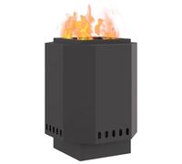 vidaXL Hoguera Sin Humo Negro 38 x 38 x 51 cm Acero, Jardín y Terraza, Fogata Moderna, Sin Humo, Chimenea Exterior, Calentador Resistente, Fuente de Calor, Reuniones