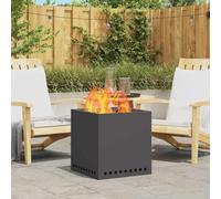 vidaXL Hoguera Sin Humo Negro 48 x 48 x 50 cm Acero