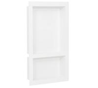vidaXL Hornacina de Ducha 2 Compartimentos Blanco Brillo 41x51x10 cm
