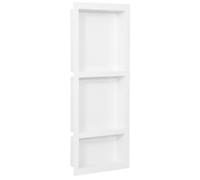 vidaXL Hornacina de ducha 3 compartimentos blanco brillo 41x99x9 cm