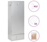 vidaXL Horno ahumador astillas madera acero galvanizado 44,5x29x110 cm